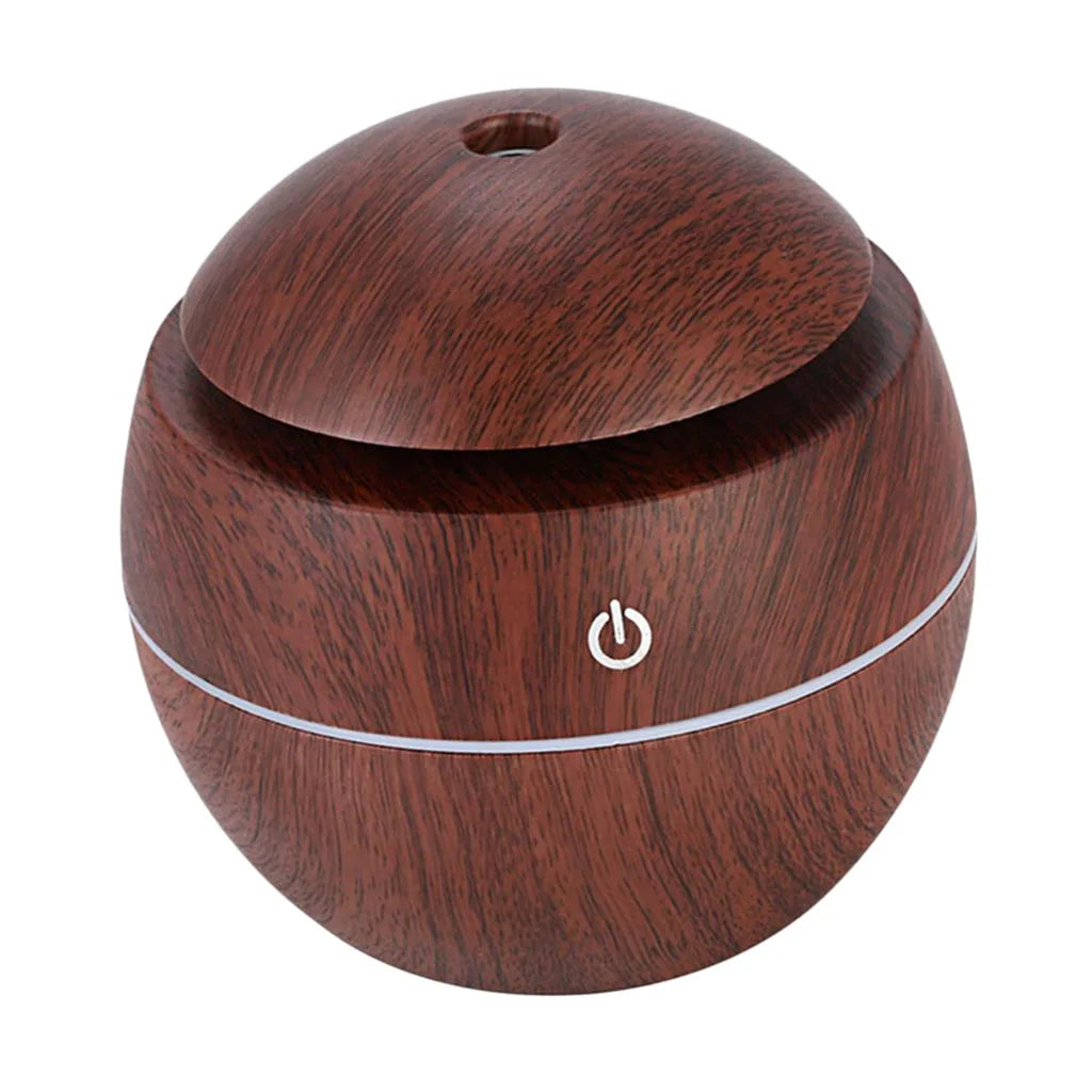 130ML USB Air Humidifier Wood Grain Design for Home Work Yoga Bedroom Kid Baby