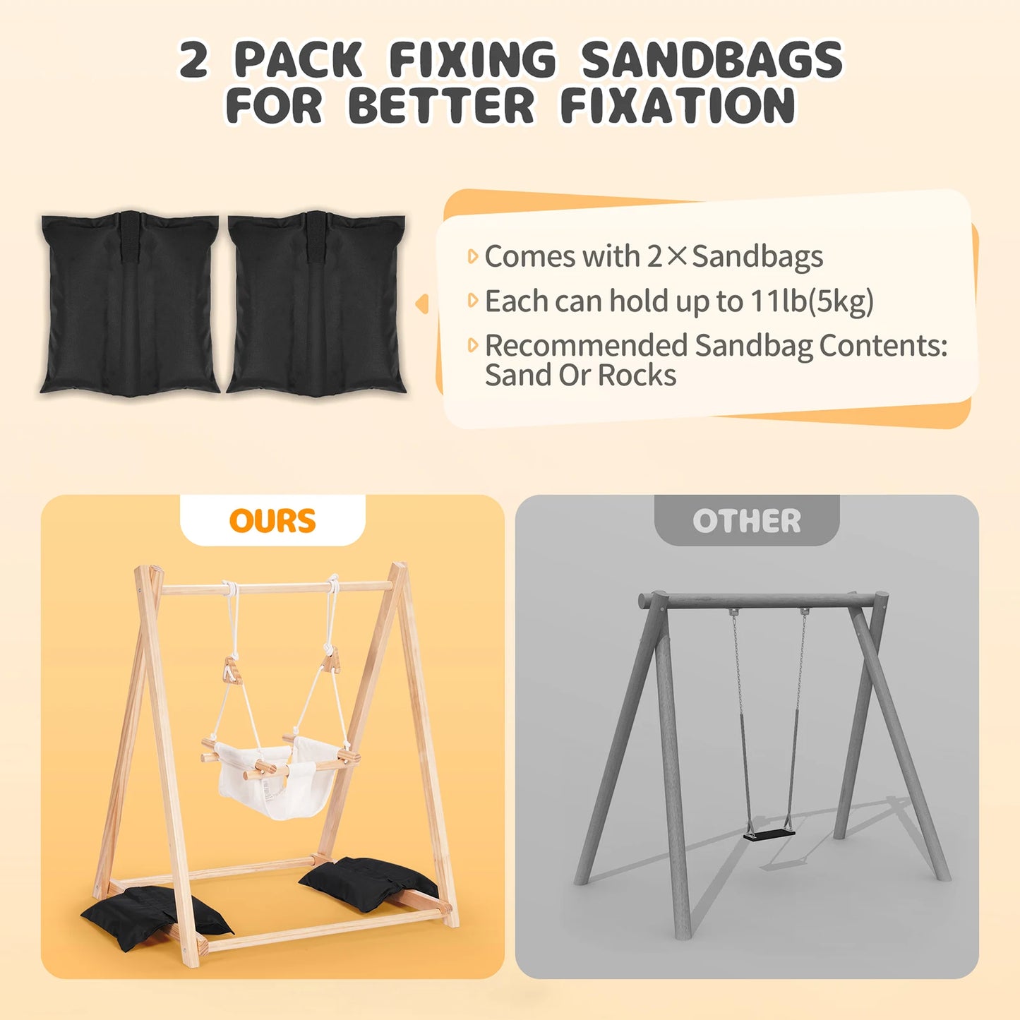 Indoor backyard swing set 2 in 1 foldable indoor swing hammock indoor swing hanging chair