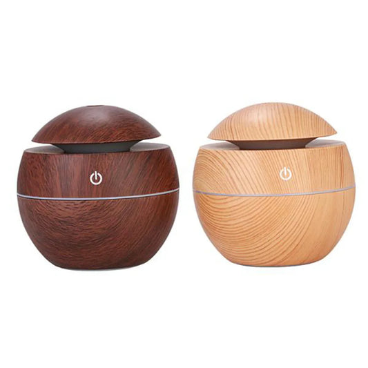 130ML USB Air Humidifier Wood Grain Design for Home Work Yoga Bedroom Kid Baby