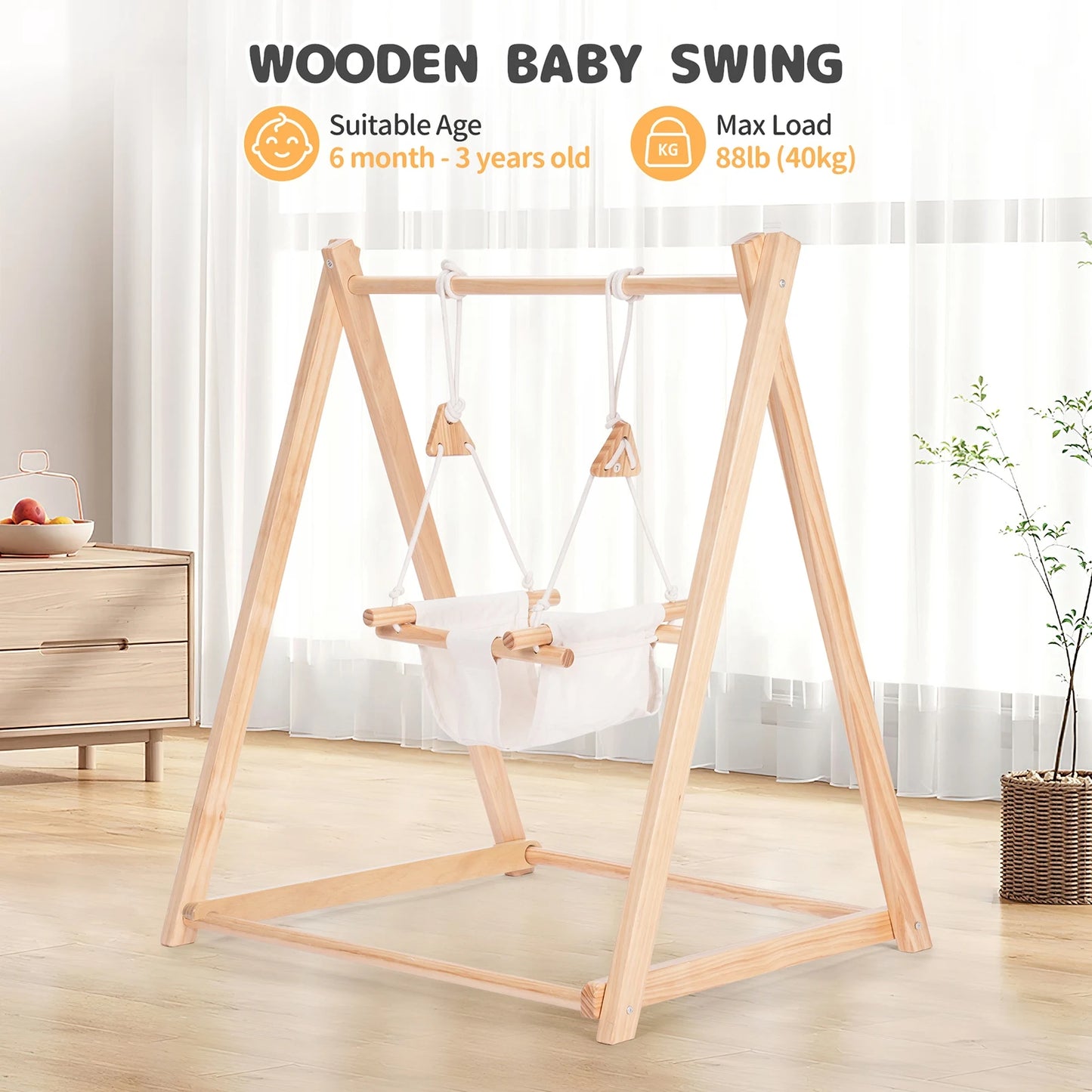 Indoor backyard swing set 2 in 1 foldable indoor swing hammock indoor swing hanging chair